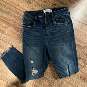 A&F Super Skinny Ankle High Rise Curve Love Jeans